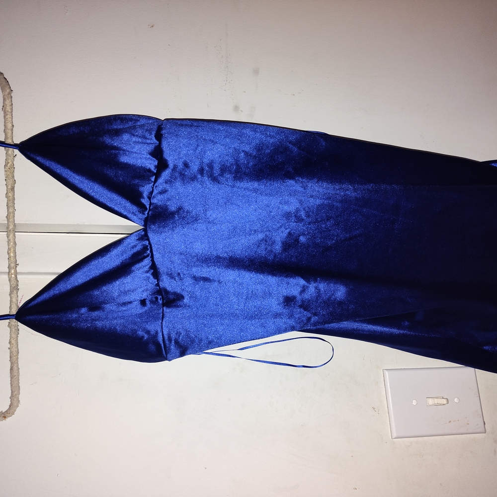 Fashion Nova Royal Blue Satin Dress